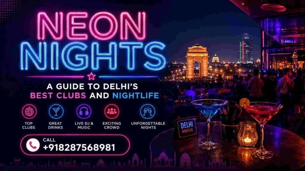 neon delhi night club life